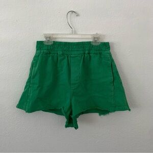 green zara shorts